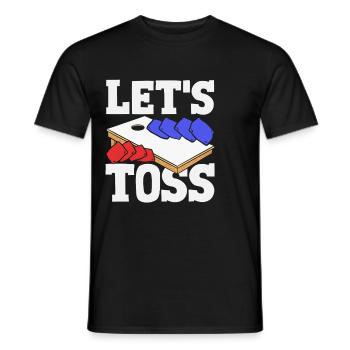 Cornhole Player Let’s Toss Jeu amusant - T-shirt homme - noir - Devant - AI Model Male 178 light (178cm)