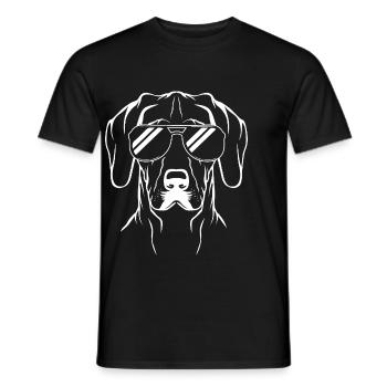 German Shorthair Dog German Pointer - Men's T-Shirt - black - Front - AI Model Male 178 light (178cm)
