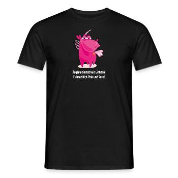Lustiges Einhorn Unicorn Spruch Geschenk - Männer T-Shirt - Schwarz - Vorne - AI Model Male 178 light (178cm)