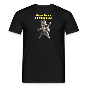 Miaulement vers ton roi - T-shirt homme - noir - Devant - AI Model Male 178 light (178cm)