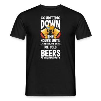 Je peux déguster des bières glacées à la soirée barbecue - T-shirt homme - noir - Devant - AI Model Male 178 light (178cm)
