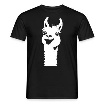 Lustige Lama-Silhouette Freche Spaß-Lamas - Männer T-Shirt - Schwarz - Vorne - AI Model Male 178 light (178cm)