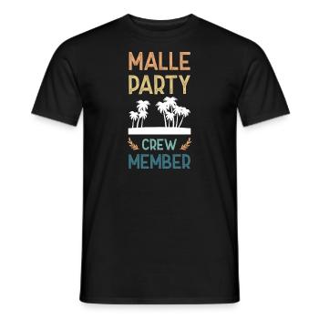 Malle Party Crew - Men's T-Shirt - black - Front - AI Model Male 178 light (178cm)