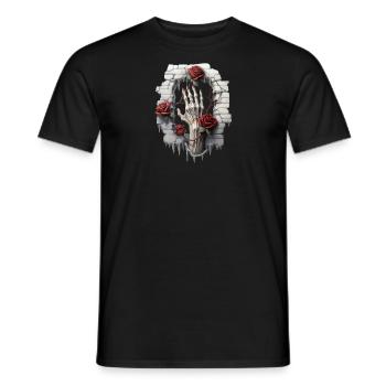 Roses and Illustrations: A Gothic Collection - Men's T-Shirt - black - Front - AI Model Male 178 light (178cm)