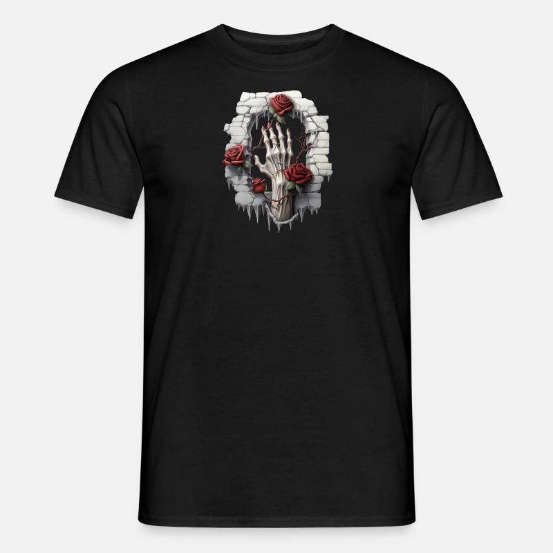 Rosen und Illustrationen: Eine Gothic-Sammlung - Männer T-Shirt - Schwarz