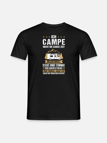 Campen Camping Camping-Liebhaber Geschenk - Männer T-Shirt - Schwarz