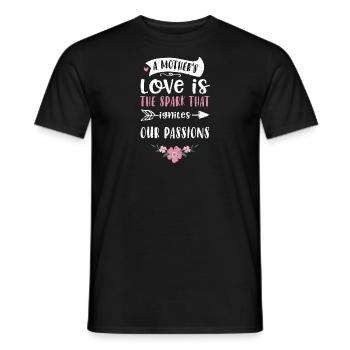 L’amour d’une mère est l’étincelle... - T-shirt homme - noir - Devant - AI Model Male 178 light (178cm)