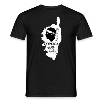 Corsica Insel mit Palmen Meer und einer Hängematte - Männer T-Shirt - Schwarz - Vorne - AI Model Male 178 light (178cm)