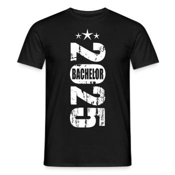 Bachelor 2025 Vintage - Männer T-Shirt - Schwarz - Vorne - AI Model Male 178 light (178cm)