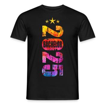 Bachelor 2025 Vintage - Männer T-Shirt - Schwarz - Vorne - AI Model Male 178 light (178cm)
