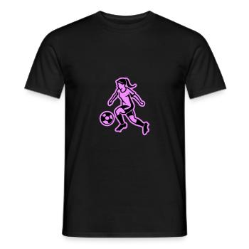 Fussballerin Fussball Frau - Männer T-Shirt - Schwarz - Vorne - AI Model Male 178 light (178cm)