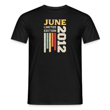 June 2012 - Birthday gift June 2012 June - Men's T-Shirt - black - Front - AI Model Male 178 light (178cm)