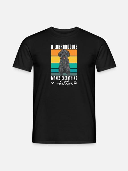 Labradoodle Hund - Männer T-Shirt - Schwarz