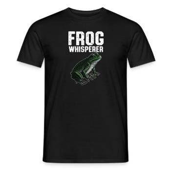 Funny Frog Whisperer Toad Amphibian Herpetologist - Men's T-Shirt - black - Front - AI Model Male 178 light (178cm)