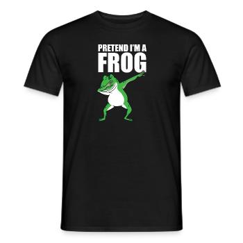 Amphibian Funny Pretend I'm A Frog Dabbing Toad - Men's T-Shirt - black - Front - AI Model Male 178 light (178cm)