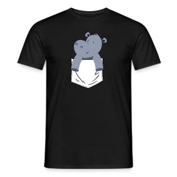 Hippopotame Hippopotame - T-shirt homme - noir - Devant - AI Model Male 178 light (178cm)