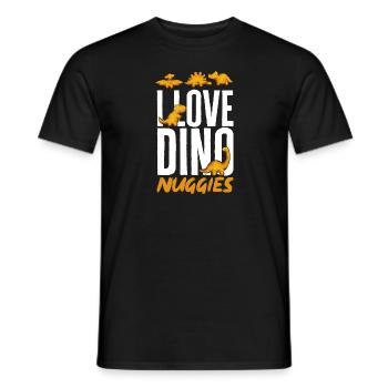 Dino Nuggets Dinosaurier Chicken Nuggets - Männer T-Shirt - Schwarz - Vorne - AI Model Male 178 light (178cm)