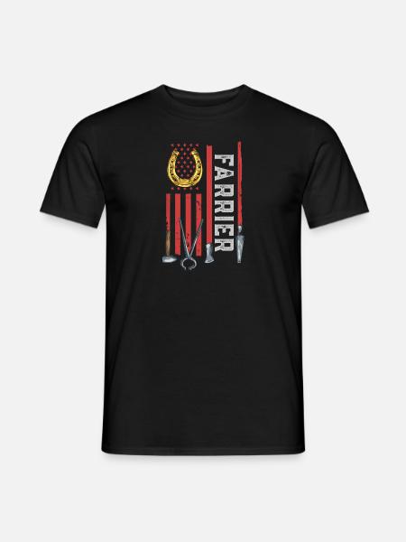 Farrier Horseshoe Horseshoeing - Men's T-Shirt - black