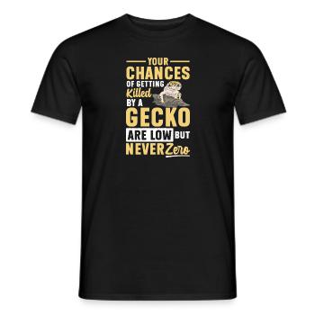 Leopard Gecko Reptile Pet Gecko - Men's T-Shirt - black - Front - AI Model Male 178 light (178cm)