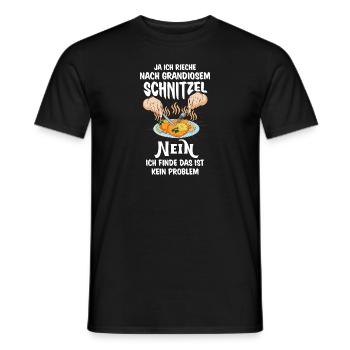 Ja ich rieche nach grandiosem Schnitzel - Männer T-Shirt - Schwarz - Vorne - AI Model Male 178 light (178cm)