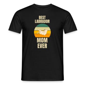 Best Dogs Mama Dog Lovers Retro Labrador - Men's T-Shirt - black - Front - AI Model Male 178 light (178cm)