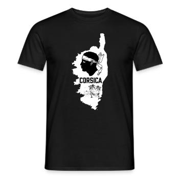 Corsica Insel mit Palmen Meer und einer Hängematte - Männer T-Shirt - Schwarz - Vorne - AI Model Male 178 light (178cm)