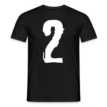 Maillot numéro 2 - T-shirt homme - noir - Devant - AI Model Male 178 light (178cm)