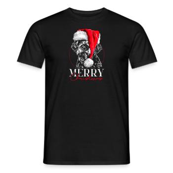 Santa KORTHALS GRIFFON Merry Christmas Wilsigns - Männer T-Shirt - Schwarz - Vorne - AI Model Male 178 light (178cm)