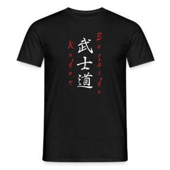 Bushido Kodex Japanische Kampfkunst Kampfsport - Männer T-Shirt - Schwarz - Vorne - AI Model Male 178 light (178cm)
