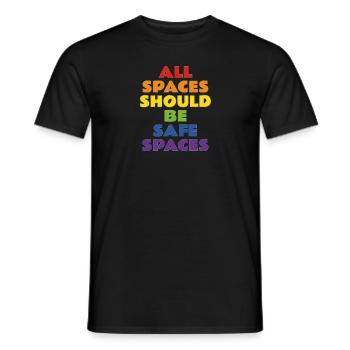 Slogans de la fierté LGBTQ - T-shirt homme - noir - Devant - AI Model Male 178 light (178cm)