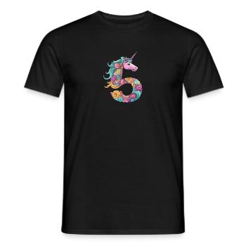 Einhorn 5. Geburtstag - Männer T-Shirt - Schwarz - Vorne - AI Model Male 178 light (178cm)
