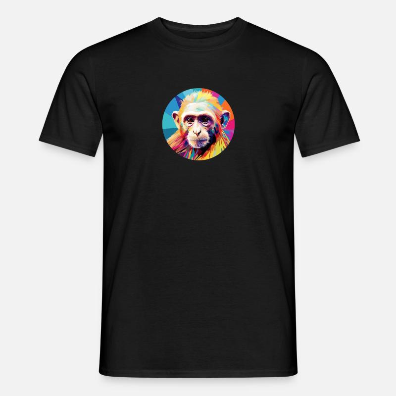 Kapuzineräffchen - Männer T-Shirt - Schwarz