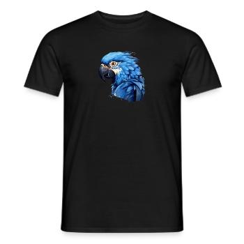 Hyacinth Macaw - Men's T-Shirt - black - Front - AI Model Male 178 light (178cm)