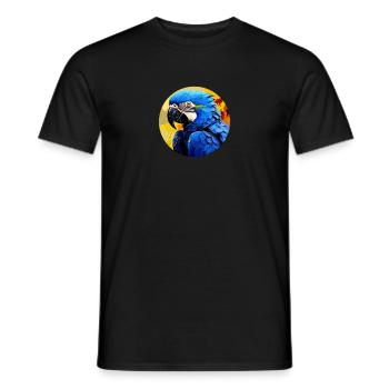 Hyacinth Macaw - Men's T-Shirt - black - Front - AI Model Male 178 light (178cm)