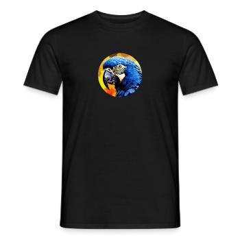 Hyacinth Macaw - Men's T-Shirt - black - Front - AI Model Male 178 light (178cm)