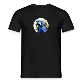 Hyacinth Macaw - Men's T-Shirt - black - Front - AI Model Male 178 light (178cm)