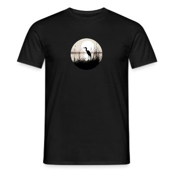 Hérons dans les roseaux - T-shirt homme - noir - Devant - AI Model Male 178 light (178cm)