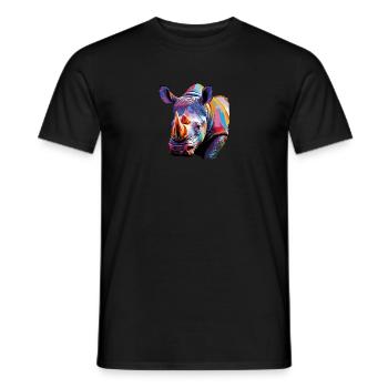 Rhinoceros - Men's T-Shirt - black - Front - AI Model Male 178 light (178cm)