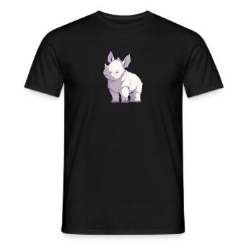 Rhinoceros - Men's T-Shirt - black - Front - AI Model Male 178 light (178cm)