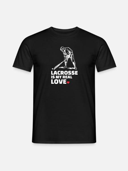 Ich Liebe Lacrosse - Männer T-Shirt - Schwarz