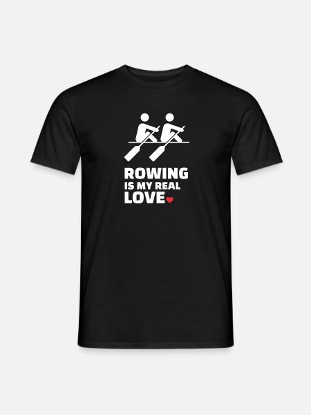 I love rowing - Men's T-Shirt - black
