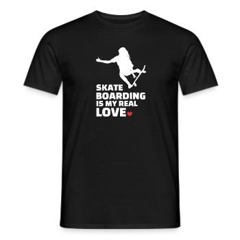 Ich Liebe Skateboarden - Männer T-Shirt - Schwarz - Vorne - AI Model Male 178 light (178cm)