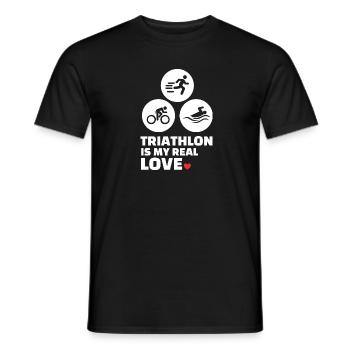 J’adore le triathlon - T-shirt homme - noir - Devant - AI Model Male 178 light (178cm)