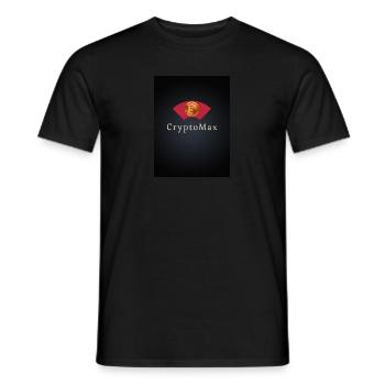 CryptoMax Fanshirt - Männer T-Shirt - Schwarz - Vorne - AI Model Male 178 light (178cm)