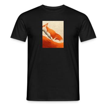 Abstrakter Fuchs in der Natur - Männer T-Shirt - Schwarz - Vorne - AI Model Male 178 light (178cm)