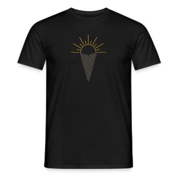 Sonne im Eis - Männer T-Shirt - Schwarz - Vorne - AI Model Male 178 light (178cm)