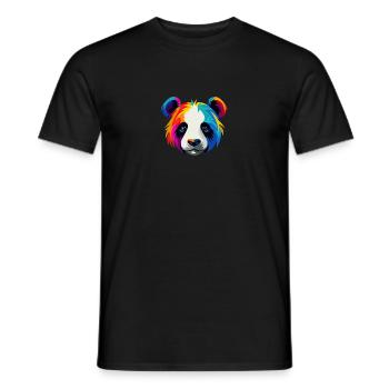 Enchanting Colorburst Panda - Men's T-Shirt - black - Front - AI Model Male 178 light (178cm)