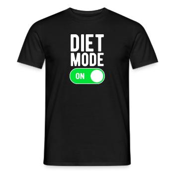 Mode Régime ON Gym Musculation Poids Séance D’entraînement - T-shirt homme - noir - Devant - AI Model Male 178 light (178cm)