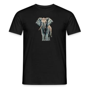 Blue Elephant - Men's T-Shirt - black - Front - AI Model Male 178 light (178cm)