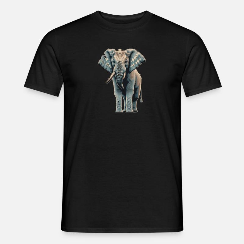 blue elefant - Männer T-Shirt - Schwarz